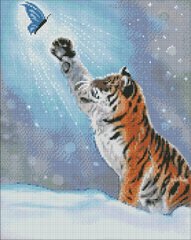 Алмазная мозаика "Забавы тигренка" Идейка с голограммными стразами 40x50см AMC7671 в интернет-магазине "Я - Picasso"