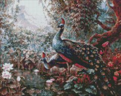 Алмазна мозаїка "Казкові пави" Ідейка полотно на підрамнику 40x50см AMO7336 в інтернет-магазині "Я - Picasso"