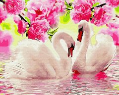 Картина по номерам - Лебеди в цветах в интернет-магазине "Я - Picasso"