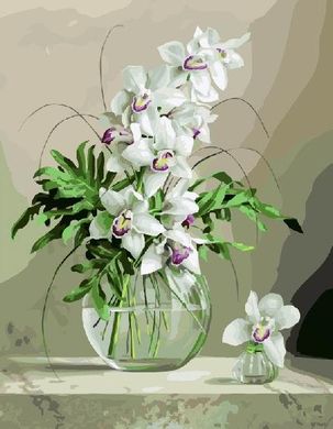 Картина за номерами "Орхідеї у вазі" BrushMe полотно на підрамнику 40x50см GX21177 в інтернет-магазині "Я - Picasso"