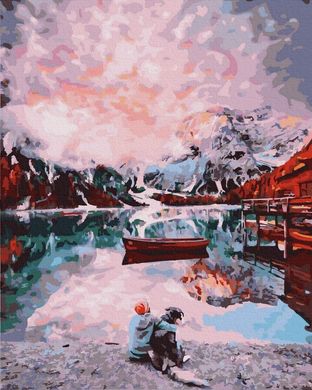Картина за номерами "Друзі на озері" BrushMe полотно на підрамнику 40x50см GX32635 в інтернет-магазині "Я - Picasso"