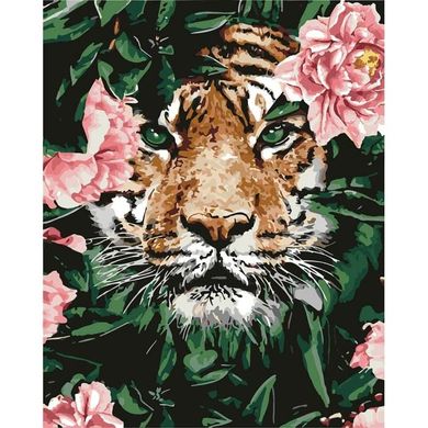 Картина по номерам "Відважний тигр" Идейка холст на подрамнике 40x50см КНО4172 в інтернет-магазині "Я - Picasso"