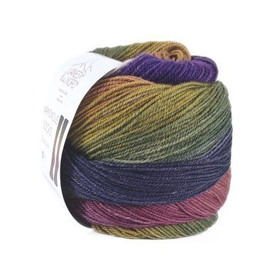 Пряжа Harmonious Sock/Хармониус Сок, фиолетовый-буряковый-хакі-синий мультиколор 3, Laines du Nord