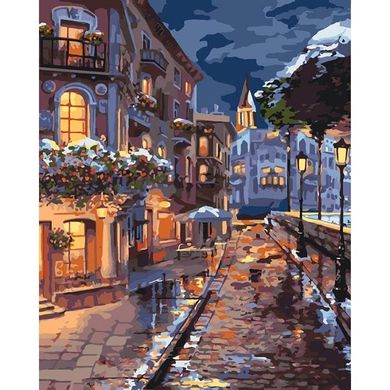 Картина за номерами "Зимовий містечко" Ідейка полотно на підрамнику 40x50см КНО3542 в інтернет-магазині "Я - Picasso"
