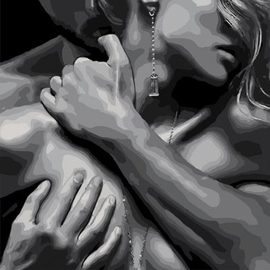 Картина за номерами "В обіймах пристрасті" Ідейка полотно на підрамнику 40x40см КНО4673 в інтернет-магазині "Я - Picasso"