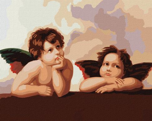 Картина по номерам - Очаровательные ангелочки ©Рафаэль Санти 40x50см в интернет-магазине "Я - Picasso"