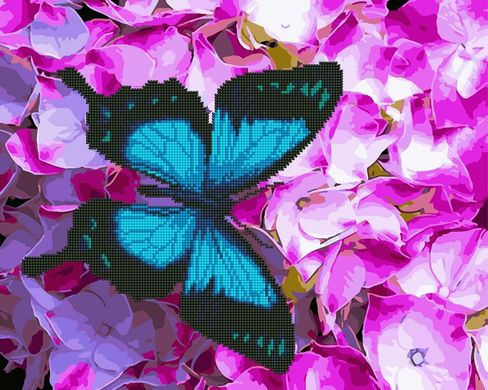 Алмазна картина-розмальовка "Метелик на квітах" BrushMe 3D ефект подарункова коробка 40x50см GZS1132 в інтернет-магазині "Я - Picasso"