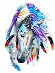 Картина за номерами "Кінь індиго" BrushMe полотно на підрамнику 40x50см GX23671 в інтернет-магазині "Я - Picasso"