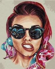 Картина за номерами "Дівчина-бестія" BrushMe полотно на підрамнику 40 * 50см GX35649 в інтернет-магазині "Я - Picasso"