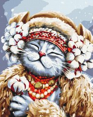 Картина за номерами "Киця Зима " BrushMe полотно на підрамнику 40х50см BS53412 в інтернет-магазині "Я - Picasso"