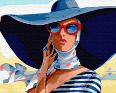 Картина по номерам "В широкополой шляпе" BrushMe холст на подрамнике 40x50см GX29721 в интернет-магазине "Я - Picasso"