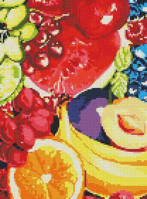 Алмазна мозаїка "Солодкі фрукти" Ідейка полотно на підрамнику 30x40см AMO7081 в інтернет-магазині "Я - Picasso"
