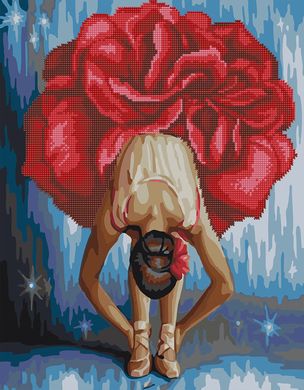 Алмазна картина-розмальовка "Квіткова балерина" BrushMe 3D ефект подарункова коробка 40x50 cм GZS1197 в інтернет-магазині "Я - Picasso"