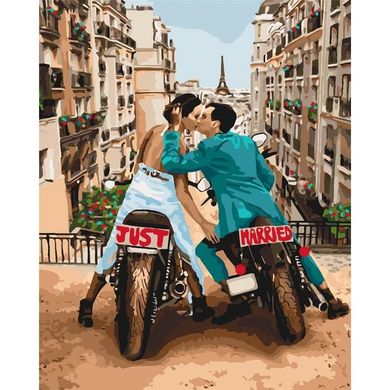 Картина за номерами "Кохання у великому місті" Ідейка полотно на підрамнику 40x50см КНО4656 в інтернет-магазині "Я - Picasso"