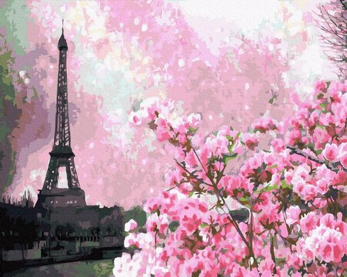 Картина за номерами "Цвітіння сакури в Парижі" BrushMe полотно на підрамнику 40x50см GX32651 в інтернет-магазині "Я - Picasso"