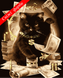 Картини за номерами "Кіт з грошима" Artissimo з золотою фарбою полотно на підрамнику 40x50 см PN5585