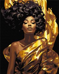 Картина по номерам "Одета в лучи" BrushMe с золотой краской на черном холсте 40x50см BSB0012 в интернет-магазине "Я - Picasso"
