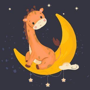 Картина со светодиодной подсветкой по номерам "Жираф на луне" Riviera Blanca 25x25 см ГР1-020 в интернет-магазине "Я - Picasso"