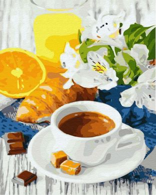 Картина по номерам - Цитрусовый кофе 40х50 в интернет-магазине "Я - Picasso"