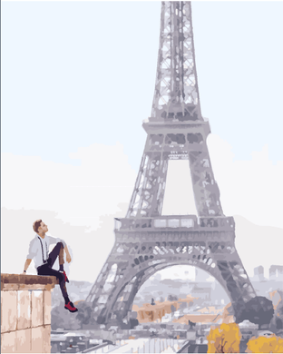 Картина за номерами "Він в очікуванні Парижу" BrushMe полотно на підрамнику 40х50см PGX25407 в інтернет-магазині "Я - Picasso"
