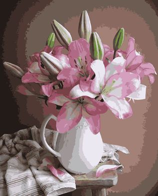 Картины по номерам "Лилии в вазе" Artissimo холст на подрамнике 40x50 см PN7615 в интернет-магазине "Я - Picasso"