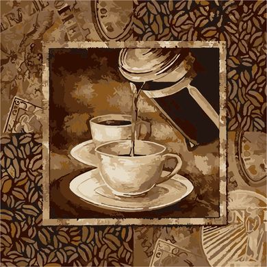 Картина за номерами "Філіжанка кави" ArtStory полотно на підрамнику 40х40см AS1091 в інтернет-магазині "Я - Picasso"