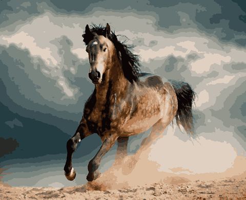 Картини за номерами "Кінь у яблуках" Artissimo полотно на підрамнику 50x60 см PNX4340 в інтернет-магазині "Я - Picasso"