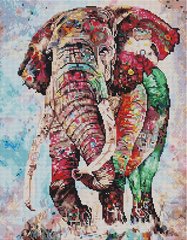 Алмазная мозаика - Индийский слон 40x50 см в интернет-магазине "Я - Picasso"