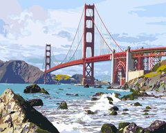 Картина по номерам "Мост Сан Франциско" BrushMe холст на подрамнике 40x50см GX7979 в интернет-магазине "Я - Picasso"