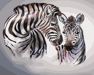 Картина за номерами "Зебри" ArtStory подарункова упаковка 40x50см AS0432 в інтернет-магазині "Я - Picasso"