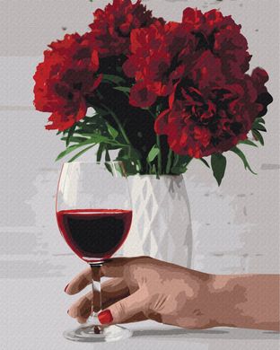 Картина за номерами "Піонове вино" BrushMe полотно на підрамнику 40х50см BS52524 в інтернет-магазині "Я - Picasso"
