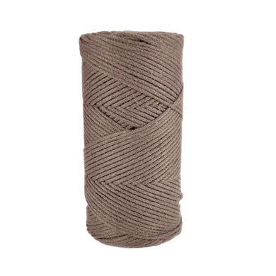 Пряжа Cotton Macrame/Котон Макраме, темно-коричневий 1001/210, Hobby Trend