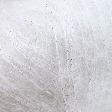 Пряжа Silk Mohair Lux/Силк Мохер Люкс, белый 6027, Lana Gatto