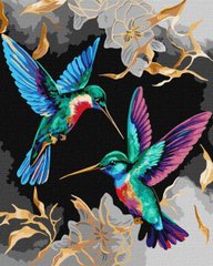 Картина по номерам "Танец колибри с красками металлик extra" Идейка холст на подрамнике 40х50см KHO6590 в интернет-магазине "Я - Picasso"