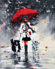Картина за номерами "Дама з собачками" BrushMe полотно на підрамнику 40x50см GX33908 в інтернет-магазині "Я - Picasso"
