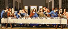 Картина по номерам "Тайный ужин ©Леонардо да Винчи" Идейка полотно на подрамнике30x70см KHO8423 в интернет-магазине "Я - Picasso"