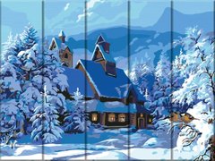 Картина за номерами на дереві "Зимовий пейзаж" ArtStory подарункова упаковка 30x40см ASW218 в інтернет-магазині "Я - Picasso"
