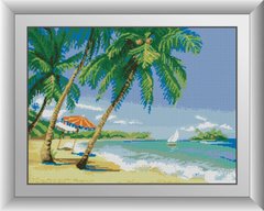 Тропический пляж. Dream Art. Набор алмазной живописи 45x60 см в интернет-магазине "Я - Picasso"