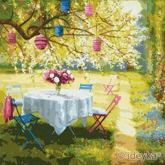 Картина за номерами "Весняні ліхтарики" Ідейка полотно на підрамнику 50x50см КНО2299 в інтернет-магазині "Я - Picasso"