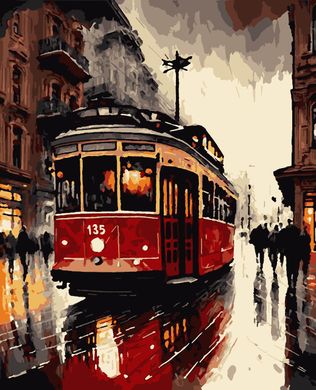 Картини за номерами "Осінній трамвай" Artissimo полотно на підрамнику 40x50 см PN8137 в інтернет-магазині "Я - Picasso"