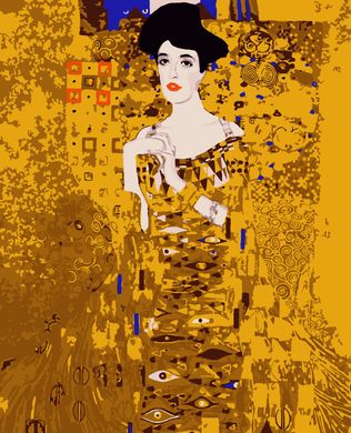 Картини за номерами "Золота Адель (золоті фарби)" Artissimo полотно на підрамнику 40x50 см PN7591 в інтернет-магазині "Я - Picasso"