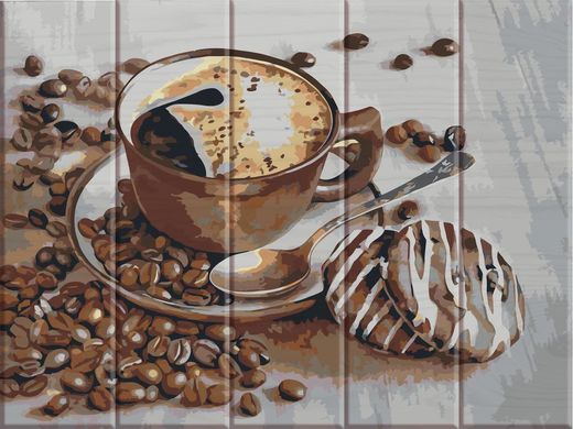 Картина за номерами на дереві "Чашка кави" ArtStory подарункова упаковка 30x40см ASW028 в інтернет-магазині "Я - Picasso"