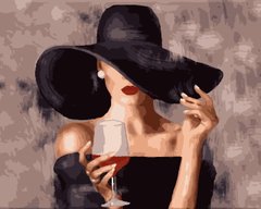 Картини за номерами "Дама в капелюсі" Artissimo полотно на підрамнику 40x50 см PN0519 в інтернет-магазині "Я - Picasso"