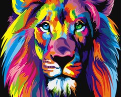 Картина за номерами "Райдужний лев" BrushMe полотно на підрамнику 40x50см GX8999 в інтернет-магазині "Я - Picasso"