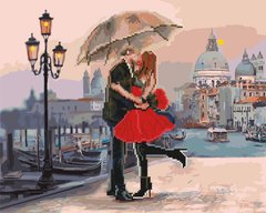 Алмазна картина-розмальовка "Пара в Венеції" BrushMe 3D ефект подарункова коробка 40x50см GZS1005 в інтернет-магазині "Я - Picasso"