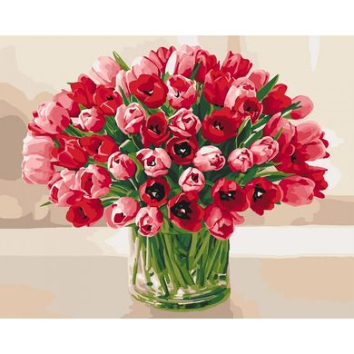 Картина по номерам - Жгучие тюльпаны 40х50 в интернет-магазине "Я - Picasso"