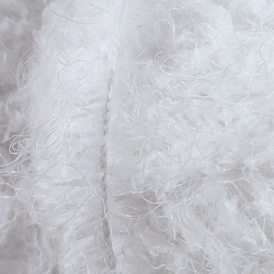 Пряжа Fluffy/Флуфи, белый В-703, Popyarn