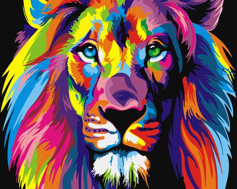 Картина по номерам - Радужный лев 40x50 в интернет-магазине "Я - Picasso"