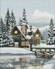 Алмазна мозаїка "Сніжна тиша" Ідейка полотно на підрамнику 40x50см AMO7326 в інтернет-магазині "Я - Picasso"