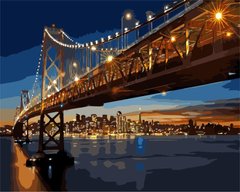 Картина по номерам "Ночной Сан-Франциско" BrushMe холст на подрамнике 40x50см GX8127 в интернет-магазине "Я - Picasso"
